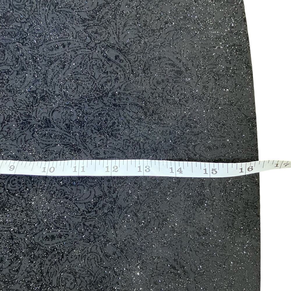 Pola Vtg Y2K Fitted Party Prom Dress Spaghetti Strap Handkerchief Hem Black - Picture 11 of 16